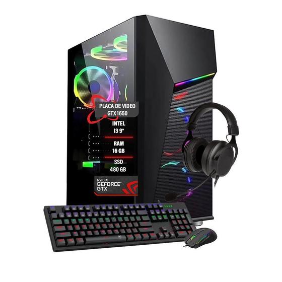 Imagem de Pc Gamer Intel Core I3 9 Ram 16Gb Ddr4 Gtx1650 Ssd 480Gb
