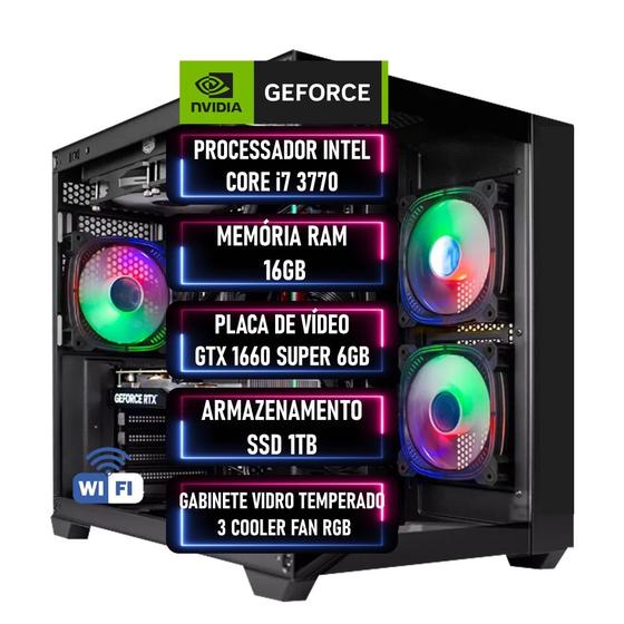 Imagem de PC Gamer Intel Core i7 3.9GHz RAM 16GB SSD 1TB GTX 1660 SUPER 6GB - ADVANCEDTECH
