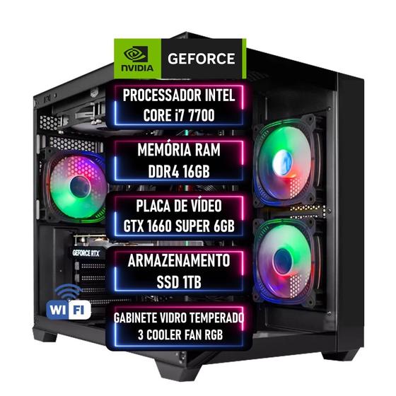 Imagem de PC Gamer Intel Core i7 7Geração RAM DDR4 16GB SSD 1TB GEFORCE GTX 1660 SUPER 6GB - ADVANCEDTECH
