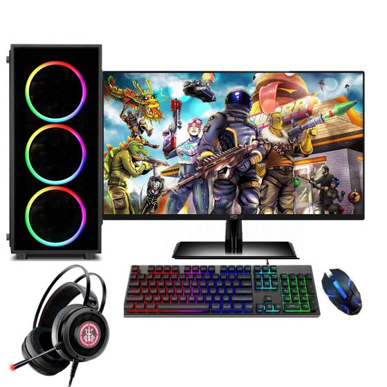 Pc Gamer Intel Core I7 8gb Geforce Gt 4gb Ssd 240gb Fonte 500w Gabinete Com 3 Fans Rgb Monitor 75hz Hdmi 19 5 Easypc Play Cpu Magazine Luiza