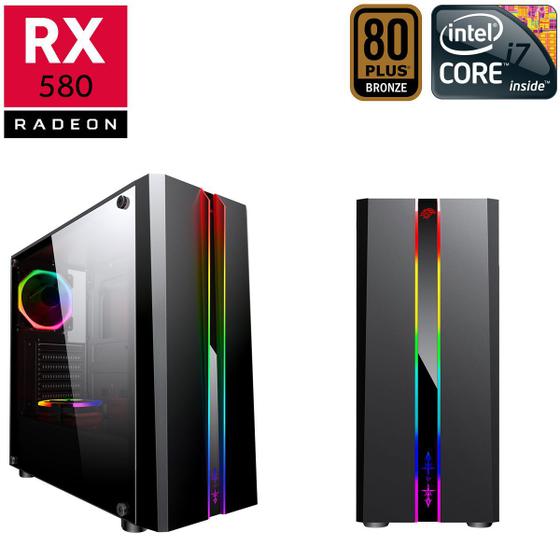 Imagem de PC Gamer Intel Core i7 8GB (Radeon RX 580 8GB) HD 2TB 500W 80 Plus EasyPC ProPlay