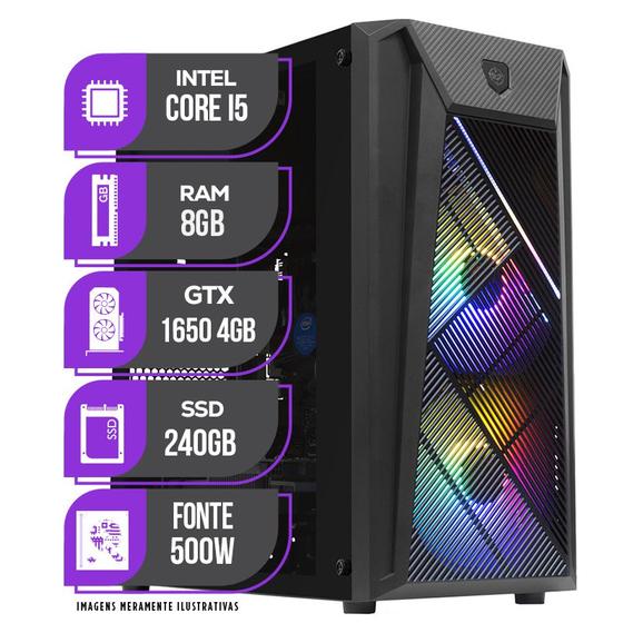 PC Gamer Mancer, Intel Core i5, GTX 1650 4GB, 8GB DE RAM, SSD 240GB, Fonte 500W 80 Plus Menor preço em PC Gamer Mancer, Intel Core i5, GTX 1650 4GB, 8GB DE RAM, SSD 240GB, Fonte 500W 80 Plus