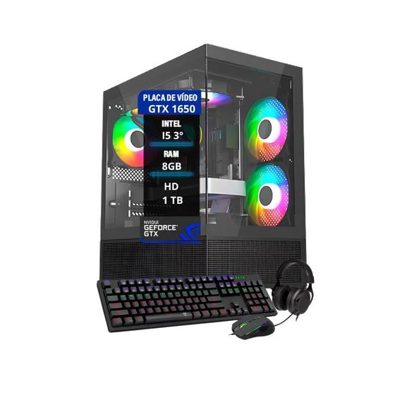 Imagem de Pc Gamer Maximus I5 Gtx 1650 Mem. 8Gb Hd 1Tb Ssd 120Gb