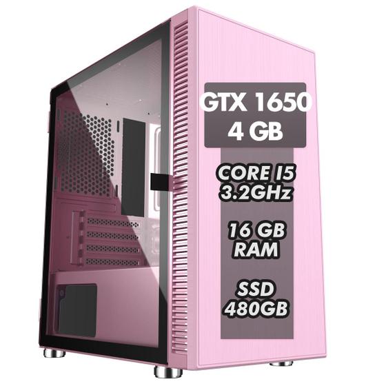 Imagem de PC Gamer Rosa Intel Core I5 16 GB 480 GB GTX 1650 4GB