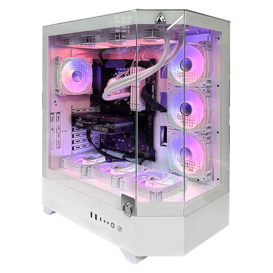 Imagem de Pc Gamer Ryzen 5 5500, 16Gb 3200Mhz, (Rtx 4060 8Gb), B550M, Ssd 480Gb M.2, 600W 80 Plus, Water Cooler White 240Mm - Nli88052