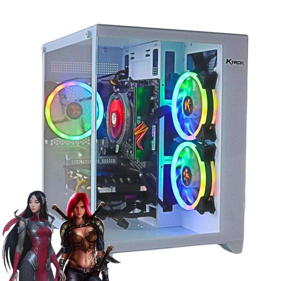 Imagem de PC Gamer Ryzen 5 5600 16GB RAM SSD 512GB Nvme Placa de Vídeo RX580 8GB DDR5 Alto Desempenho MultiPc Poseidon