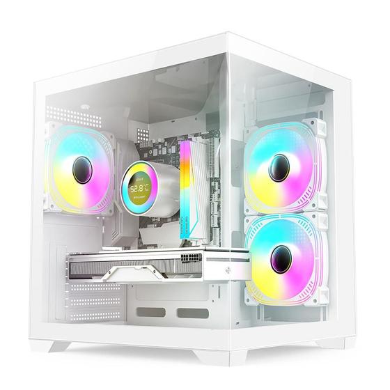 Imagem de PC Gamer Skill Aquarium, AMD Ryzen 7 5700G, 16GB 3200MHz, Geforce Gtx 1660 Ti 6GB, SSD 1TB M.2, Fonte 600W 80 Plus, Branco SKA060