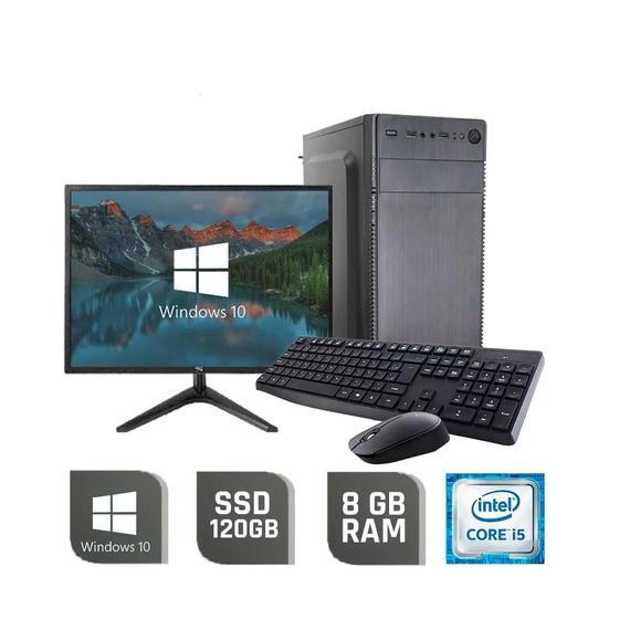 PC Home Office Intel Core i5 3.60GHz / Memória 8Gb DDR3 / SSD 120Gb / Monitor HDMI / Combo