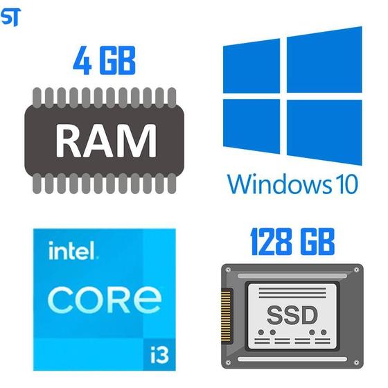 Imagem de Pc I3-Ssd 128Gb -Ram 4Gb-Monitor 19-Teclado, Mouse, Mousepad