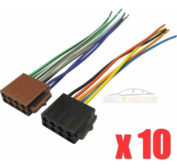 Imagem de Pct 10 Pares Conector Chicote Plug Fêmea 16 Vias Universal