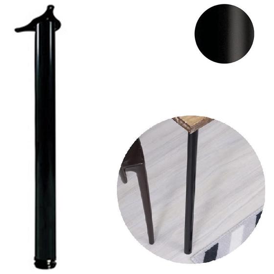 Imagem de Pe De Mesa Aço Preto 60X730Mm Com Regulagem Hardt