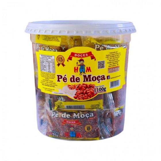 Pé de moça macio doces hem pote c/ 20 unidades - 1,100 kg Menor preço em Pé de moça macio doces hem pote c/ 20 unidades - 1,100 kg