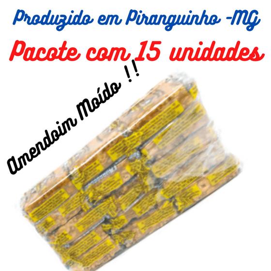 Imagem de Pé de Moleque de Amendoim Moído Pacote com 15 unidades Com 60g Piranguinho Sul de Minas