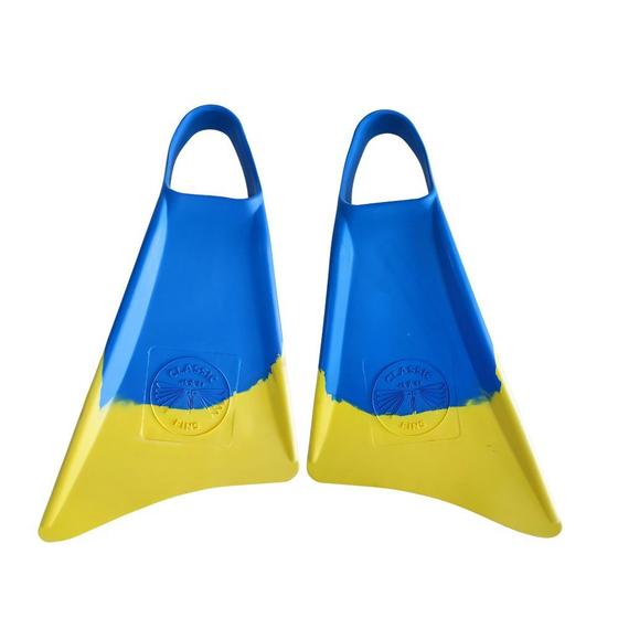 Imagem de Pé de pato NEW Classic Fins assimétrico azul e amarelo