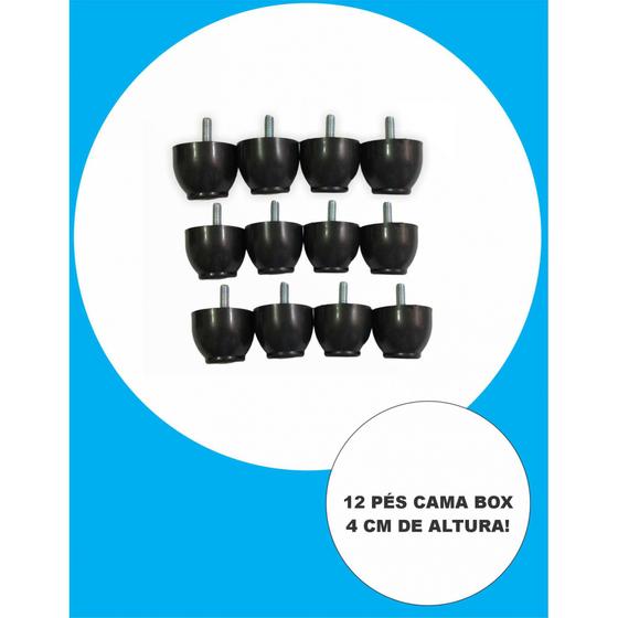 Pé Para Reduzir Altura De Cama Box 12 Peças 4cm de altura - Rosca 5/16 Menor preço em Pé Para Reduzir Altura De Cama Box 12 Peças 4cm de altura - Rosca 5/16