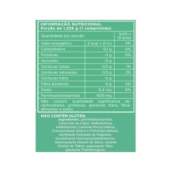 Peaflan Pea 600mg 30 Comprimidos - Divina Pharma