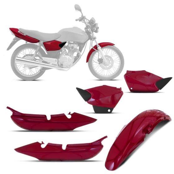 Imagem de Peças de Moto Kit Carenagem Roupa Plástica Modelo Original Pro Tork Fan 125 2005 2006 2007 2008