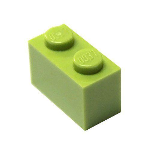 Imagem de Peças para LEGO: Tijolo Lime (Verde Amarelado Intenso) 1x2 x100