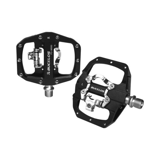 Imagem de Pedais Duplos Sem Clipe Para Mountain Bike, Trava Plana, Alumínio, Shimano Spd, Compatível Com