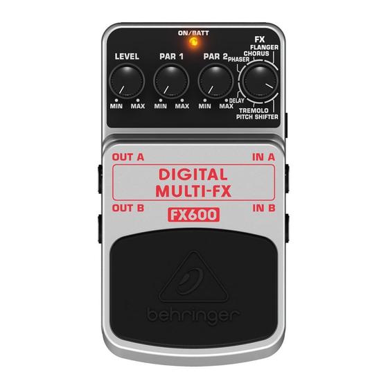 Imagem de Pedal Behringer FX600 Multi-Efeito