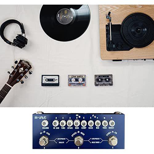 Pedal Contra Baixo Elétrica Portátil Multi Efeitos Simulação IR M-Vave Recarregável Azul Menor preço em Pedal Contra Baixo Elétrica Portátil Multi Efeitos Simulação IR M-Vave Recarregável Azul