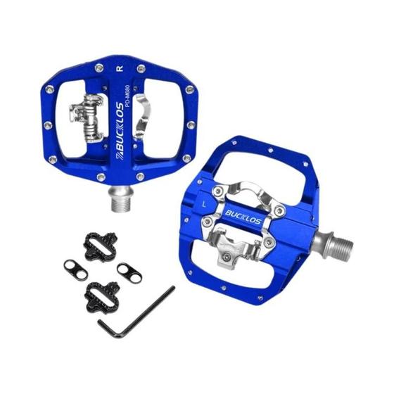 Imagem de Pedal de Bicicleta de Montanha Shimano SPD - Alumínio, Dupla Função, Compatível com 916