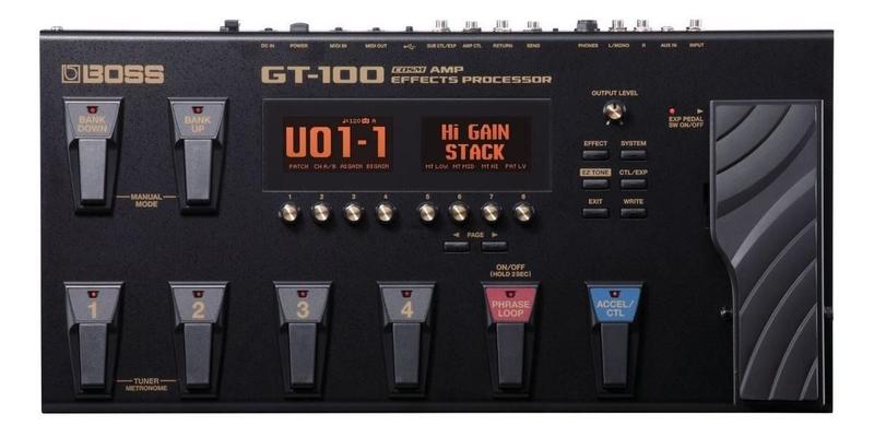 Pedal De Efeito Boss Cosm Amp Effects Processor Gt-100 Preto - Pedal ...
