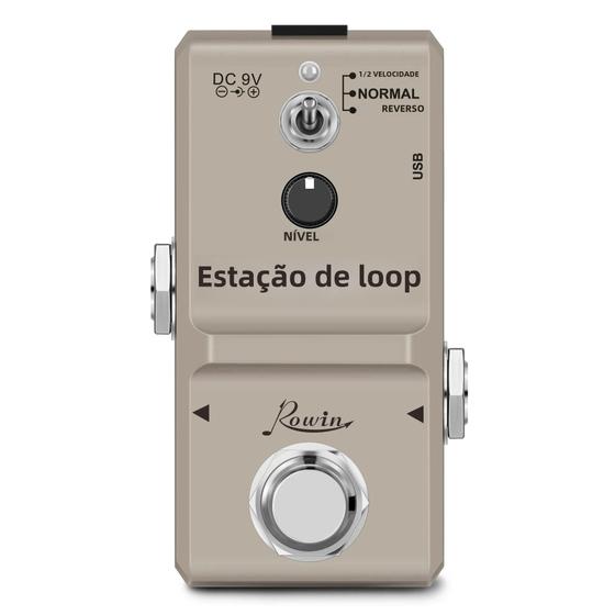 Imagem de Pedal de Loop Rowin LN-332S - 48k, Overdubs Ilimitados, Reverso e 1/2 Tempo