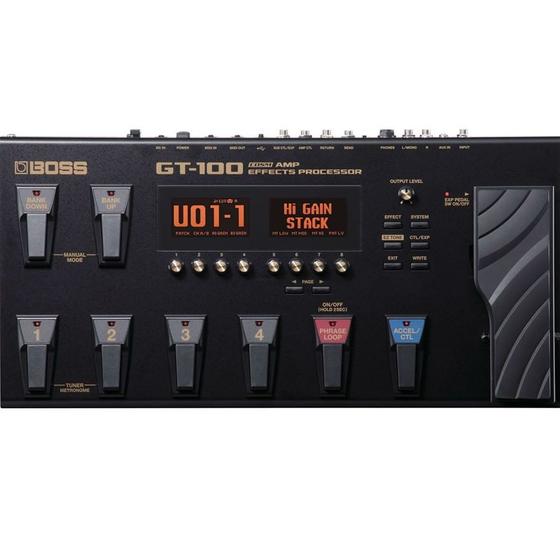Pedal Multi Efeitos Para Guitarra GT100 - Boss Menor preço em Pedal Multi Efeitos Para Guitarra GT100 - Boss