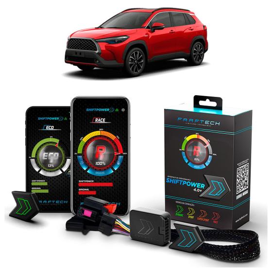 Imagem de Pedal Shiftpower Chip Modulo Acelerador Bluetooth App Corolla Cross 2022 A 2024