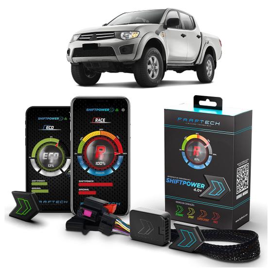 Imagem de Pedal Shiftpower Chip Modulo Acelerador Bluetooth App L200 Triton 2012 A 2016