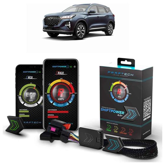Imagem de Pedal Shiftpower Chip Modulo Acelerador Bluetooth App Tiggo 7 2019 A 2023