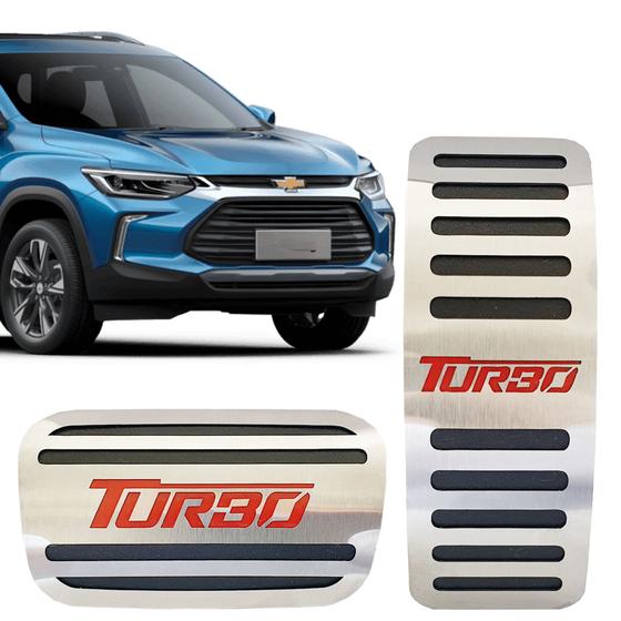 Pedaleira Aço Inox Escovado Tracker Turbo 2020 2021 2022 Menor preço em Pedaleira Aço Inox Escovado Tracker Turbo 2020 2021 2022