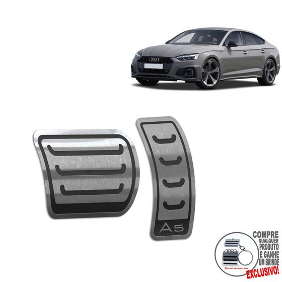 Imagem de Pedaleira Automático Aço Inox Audi A5 S Line Preto