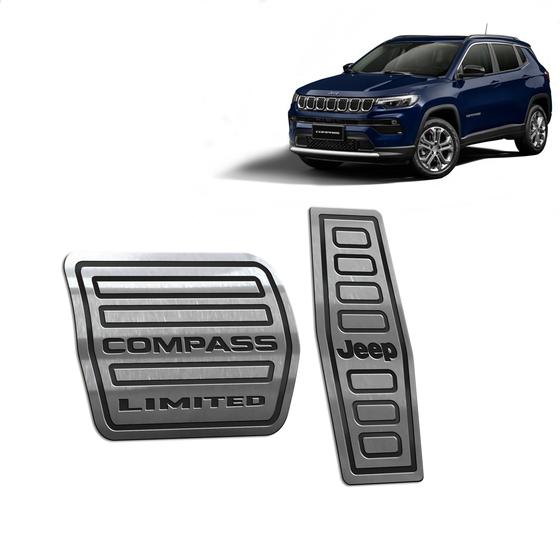 Imagem de Pedaleira Automático Aço Inox Jeep Compass Limited 2022/