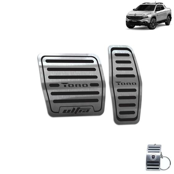 Imagem de Pedaleira Automático Fiat Toro Ultra Aço Inox Preto