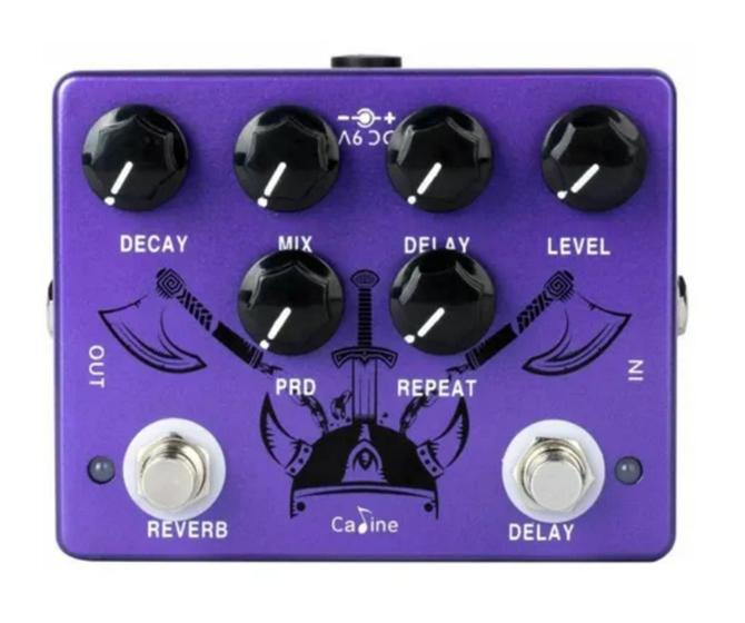 Pedaleira Caline Ragnarok Delay Reverb Guitarra - Pedal para ...