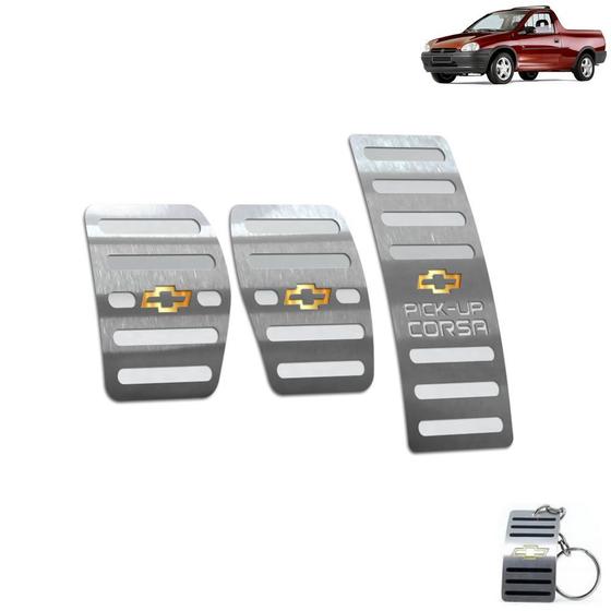 Pedaleira chevrolet pick-up corsa todos os modelos aço inox Menor preço em Pedaleira chevrolet pick-up corsa todos os modelos aço inox