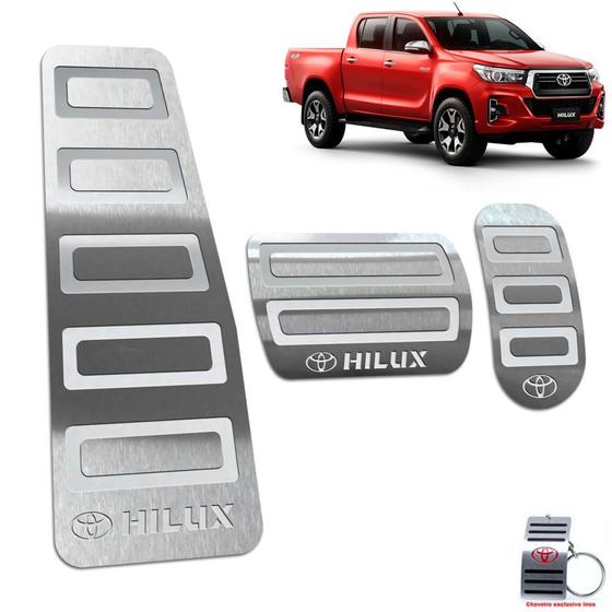 Imagem de Pedaleira Com Descanso Hilux 2016 A 2019 Automático Prata