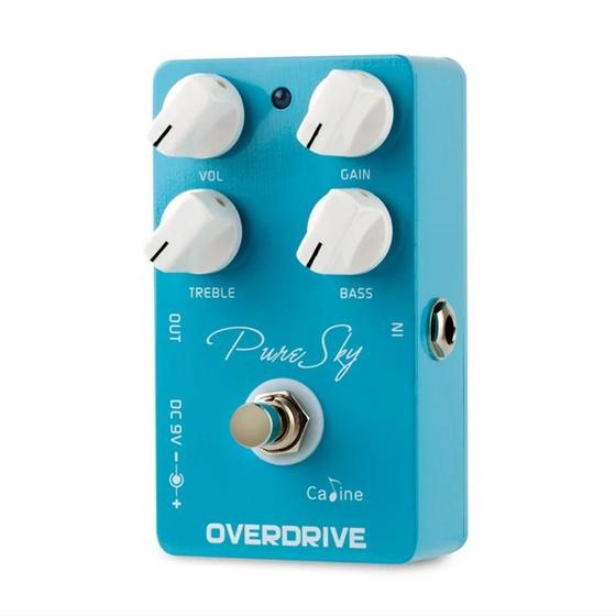 Imagem de Pedaleira de Guitarra Elétrica Caline Pure Sky Overdrive Pedal de Efeito 9V Dc Verdrive Azul