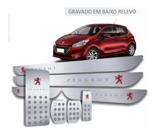 Imagem de Pedaleira Descanso Soleira Aço Inox Peugeot 206 207 208