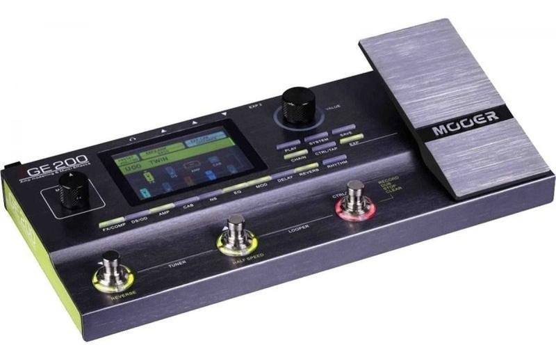 Pedaleira Profissional Multi-Efeitos Mooer GE200 para Guitarra 70 ...