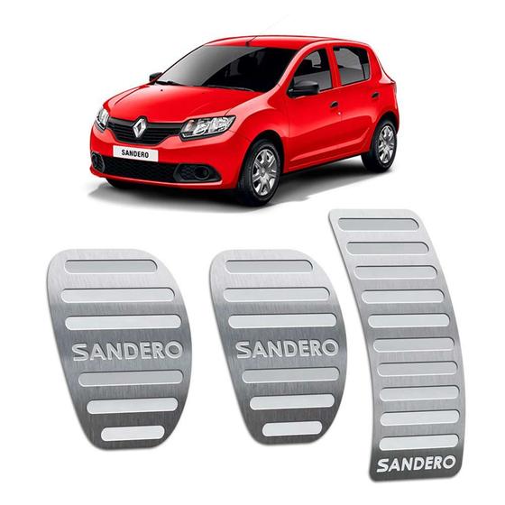 Imagem de Pedaleira Sandero 2014/2019 Prata Manual Aço Inox