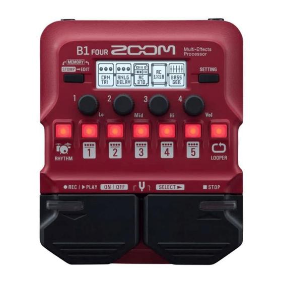 Imagem de Pedaleira zoom b1 four c/modulo de efeitos p/contrabaixo - f-4 / 7