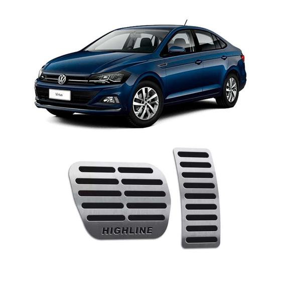 Pedaleiras Virtus Highline 2018/2020 Em Aço Inox Preto Menor preço em Pedaleiras Virtus Highline 2018/2020 Em Aço Inox Preto