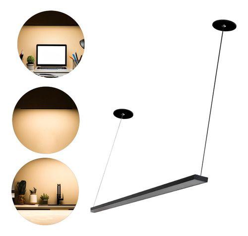 Imagem de Pedente de Teto Luminaria Lustre Moderno 90cm Com Led Slim Integrado 36w