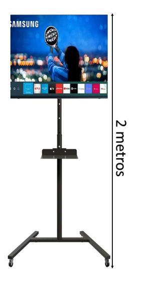 Imagem de Pedestal Class pedestal com bandeja e ajuste de altura para tv de ate 55 pol
