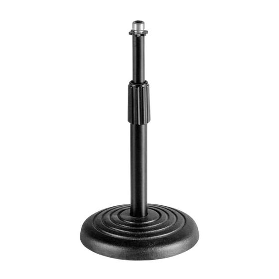 Pedestal Microfone de Mesa base de ferro Aweda AMS-822 Menor preço em Pedestal Microfone de Mesa base de ferro Aweda AMS-822