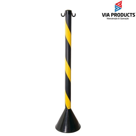 Imagem de Pedestal Plástico Preto/amarelo 90cm Para Corrente