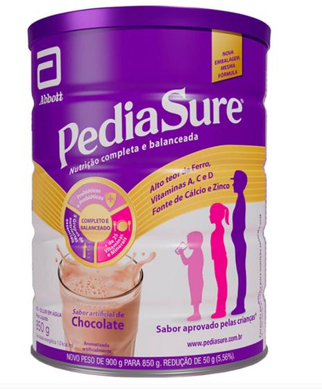 Imagem de Pediasure infantil Chocolate 850g ingredientes Suplementacao Nutricional Abbott